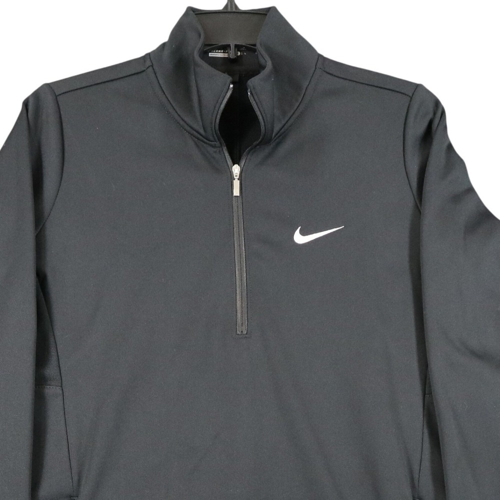 Nike Nike Golf Pullover Womens L Therma-FIT 1/4 Zip Black Activewear Golfing
